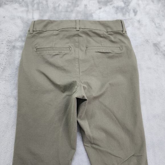 Old Navy Pants Womens 2 Green High Rise Pixie Skinny Ankle Stretch Office Career - Picture 4 of 12